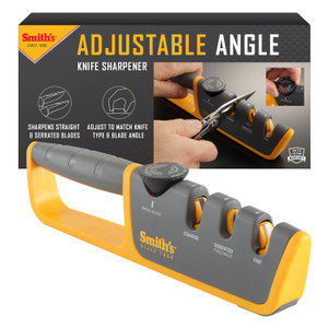Smiths Adjustable Manual Knife Sharpener Gray/Yellow S-50264