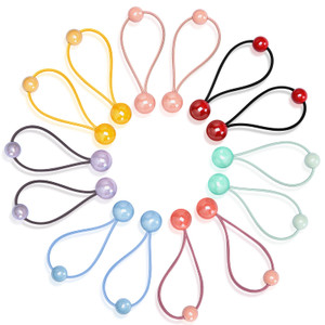 14 Pcs Hair Ties Balls Ponytail Holders Kids Colorful Double Balls Elastic Hair Ties Accessories for Baby Toddler Girls Women