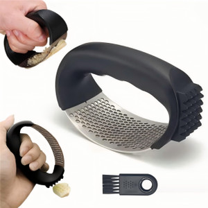 New Garlic Press Rocker, Upgraded Stainless Steel Garlic Presser, Portable Garlics Mincer, Garlics Crusher for The Home Kitchen, Garlicky? Smasher Pr