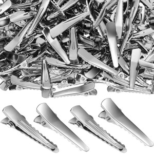 Chuangdi 200 Pieces Silver Metal Alligator Hair Clips tiny small Duckbill Teeth Bows flat Hair Clips for Women Girls Care Accessories.(40 mm/ 1.6 Inc