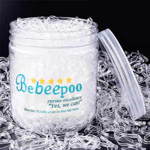 Clear Hair Elastics?BEBEEPOO 2500pcs Rubber Bands for Hair, Clear Mini Elastic Rubber Hair Bands, Small Hair Tties - STRONG - REUSEABLE