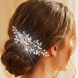 Latious Pearl Hair Comb Rhinestone Hair Clip Wedding Hair Accessories for Women