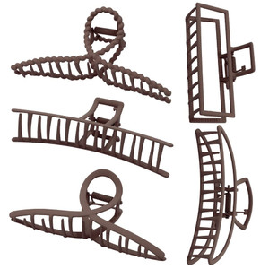 Large Metal Claw Clips for Thick and Long Hair, Butterfly Hair Styling Accessories, Hair Clamps for Women (Dark Coffee)