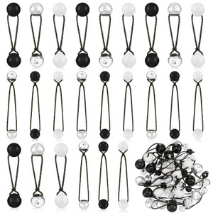 Jutom 24 Pieces Hair Tie Balls 20mm Bubble Ponytail Holders for Girls Double Bead Bubble 80s 90s Hair Balls Tie Elastic Accessories for Baby Toddler(