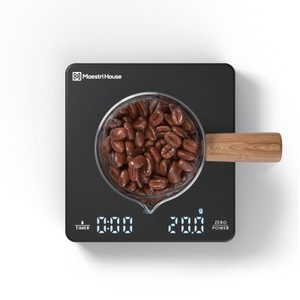Mini Coffee Scale with Timer, Maestri House Rechargeable Espresso Scale, 2kg/0.1g Accurate Scale for Espresso and Pour-Over Coffee, Portable Digital