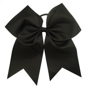 Kenz Laurenz Cheer Bows Black Cheerleading Softball - Gifts for Girls and Women Team Bow with Ponytail Holder Complete your Cheerleader Outfit Unifor