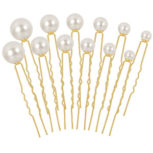 BESARME Pearl Hair Pins, 36 Pcs Wedding Pearl Hair Accessories Bridal Rhinestone Hair Clips for Brides Bridesmaid Women