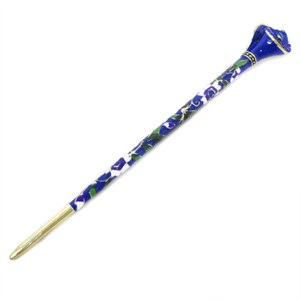 Honbay Cloisonn Vintage Hair Stick With Calla Chinese Traditional Style Fashion Hair Chopsticks Hairpin (Blue)