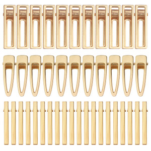 Bskifnn 60PCS Hair Clips for Silicone Resin Molds, DIY Hair Bow Clips Pearl Hairpin Hair Accessories for Girls and Women (Golden)