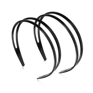 REDANHA 2 Pieces Plastic Headband Double Row Teeth Comb Hair Band Simple and Chic Hair Hoop Non-Slip Hair Accessory for Women Girls Daily Dating Deco