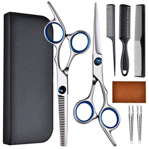 YUQGAOP Hair Cutting Scissors Set, Professional Stainless Cutting Hair Scissors, Barber Hair Cutting Scissors Thinning Shears Sharp Blades Hairdresse