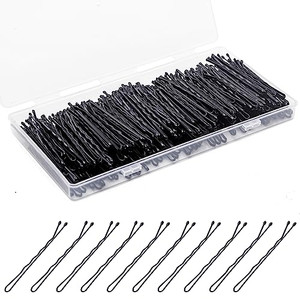 Bobby Pins 300 Pcs, Bobby Pins Black 2Inches, Fosvrde Reusable Invisible Wave Non Slip Hair Pins, for Girls, and Women, Bulk With Storage Box
