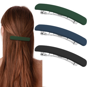 3 Pcs Matte French Hair Clips Flat Hair Barrettes Strong Hold Vintage Hair Clips Cute Hair Styling Clips Metal Snap Hair Clasps Accessories for Women