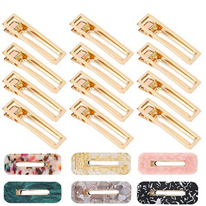 Gukasxi 30pcs Alligator Hair Clips Barrettes Metal Hollow Hair Clip for Silicone Mold Making Pearl Acrylic Resin Hair Pin Hairbow Hairpins Accessorie