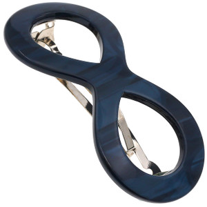 Camila Paris CP3275 French Hair Barrette Clip for Girls, Handmade, Blue, Strong Hold Grip Hair Clips for Women, No Slip and Durable Styling Girls Hai