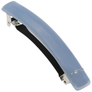 Camila Paris CP3451 French Hair Barrette Clip for Girls Light Blue, Rubberized Metal Clasp Strong Hold Grip Hair Clips for Women, No Slip Durable and