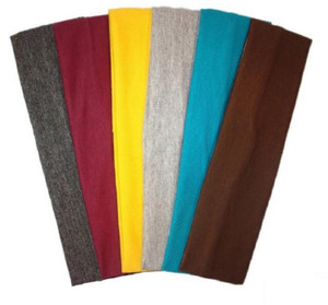 Cotton Headbands 6 Pack Stretch Elastic Yoga Soft and Stretchy Sports Fashion Headband for Teens Women Girls by Kenz Laurenz (6 pc 2" Cotton Headband
