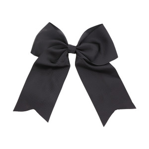Jumbo Bow Clip with Tails (Black)