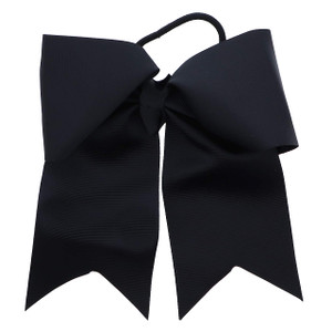 Black Jumbo Bow Pony with Tails