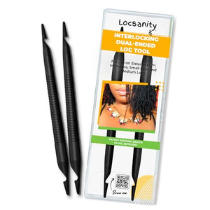 Locsanity Interlocking Tool for Locs - Dual-Ended Metal Dreadlock Crochet Needle - Sisterlock Retightening Tool, Loc Maintenance - Hair Styling Dread