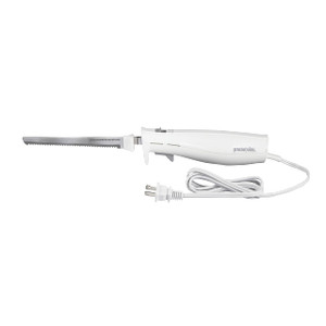 Proctor Silex Easy Slice Electric Knife for Meat Slicing, Poultry, Bread, Crafting Foam and More, Lightweight with Contoured Grip, White, (74312)