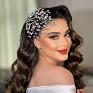 DIMNIE Wedding Hair Comb Sparkling Rhinestone Bridal Headpiece Silver Wedding Hair Accessories