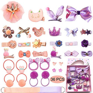 Baby Girl's Hair Clips Cute Hair Bows Baby Elastic Hair Ties Hair Accessories Ponytail Holder Hairpins Set For Baby Girls Teens Toddlers, Assorted st