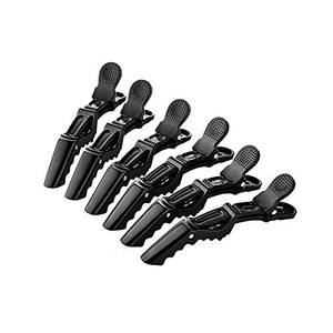 BEINY 6Pcs Plastic Non Slip Hair Clips - Professional Hairdressing Styling Sectioning Clips - Salon Alligator Clips for Thick Hair - Haircut Accessor