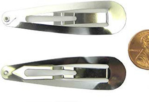 DIY Hair Clips Kit, Alligator Clips, French Barrette Clips, Snap clips (100pc 60mm Silver Snap Clips)