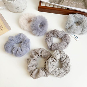 Yonchic 7-Piece Velvet Solid Elastic Hair Ties, Gentle Style Scrunchies for Women Long Thick Hair, No Damage Hair Scrunchies Rubber Bands Accessories