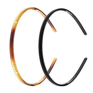 Ruihfas 2Pcs Delicate Fashion Headbands Teeth Comb Hairband Non-slip Hair Hoops Band for Women Girls (Small)