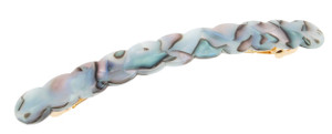 France Luxe Scalloped Long and Skinny Barrette - South Sea