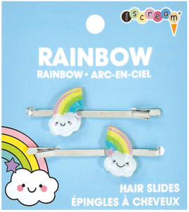 iscream Happiest Rainbows Set of 2 Embellished Bobby Pin Hair Slides