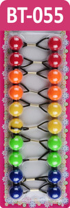 Tara Girls Twinbead Bubble Ball Ponytail Elastics 10 Pieces Selection (BT55)