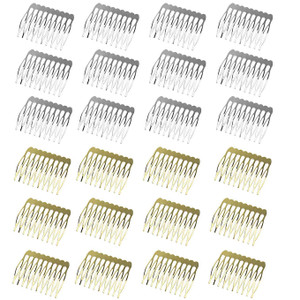 30pcs 10 Teeth Hair Combs Metal Wedding Veil Hair Combs Pins Clips for DIY Jewelry Making Crafts