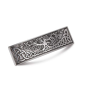 fishhook Celtic Knot Protection Hair Clip Barrettes Hand Mental Haipin Gift for Women (Sliver)