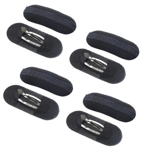 10 Pcs Black Sponge Bump Up Hair Clip Volume Padding Bun Updo Magic Head Insert Hair Barrettes Maker Tool Hairpins Hair Accessories