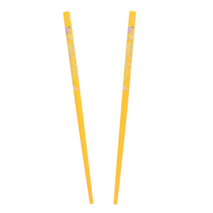 Set of Wooden Hair Sticks With Chinese Dragon Chopsticks Yellow