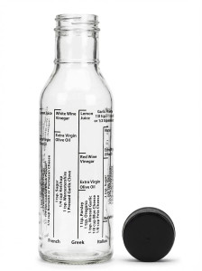 Kolder Salad Dressing Mixer Bottle with 8 Classic Light Recipes, Glass, 13-Ounce Capacity