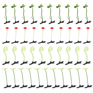 40pcs Sprout Hair Clips, Funny Cute Plant Hair Accessories Mushroom Bean Sprout Grass Clips for Kids Girls Women Party