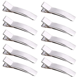 Jdesun 50 Pieces 2 Inches Alligator Hair Clips Metal Single Prong Curl Clips Hairpins Teeth Bow Hair Clips for Salon Girls Hair Styling DIY Accessori