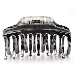 Suoirblss Women Lady Vintage Metal Claw Hair Clip Bath Shark Chuck Top Clip Hair Accessories for Thick Hair (Black)