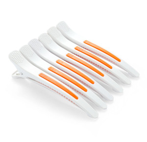 6Pcs/set Pinup Plastic Duck Bill Hair Clips for Sectioning Hair - Professional Non Slip Silicone band Clips Salon DIY Accessories Hairpins Hairgrip f