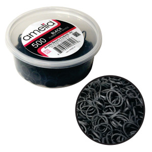 Amelia Beauty | 500 Count 1/2" Rubber Bands | Premium US Made Rubber Hair Ties | Ideal for Ponytails, Braids & Beards | Strong All Day Hold | Conveni