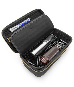 CASEMATIX Hair Clipper Barber Case Holds Clippers, Hair Buzzers, Trimmers, T Finisher Liner - Travel Case For Clippers, Stylist and Hair Cutting Supp