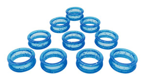 Cafurty 10 Pieces Barber Hair Shears Scissors Finger Rings Rubber suit for Hairdressing Barber Scissors (Shiny Blue)