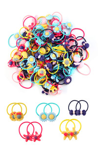 100pcs Mix Colors Girl's Elastic Hair Ties Soft Rubber Bands Hair Bands Holders Pigtails Hair Accessories for Girls Infants Toddlers Kids Teens and C