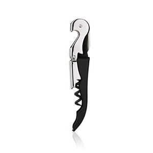 True Truetap Double Hinged Waiter's Corkscrew Wine Opener, Stainless Steel Wine Bottle Opener with Built In Foil Cutter, Home Bar Tools, Bar Cart Acc