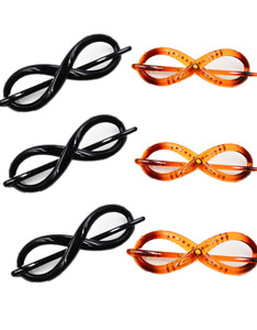 Prettyou Small Size 4.7" no slip Effortless Twist hair clips for women, pack of 6