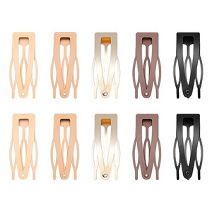 10 Pcs Double Grip Hair Clips, Sightor Metal Snap Hair Clips Hair Barrettes for Women Hair Making Salon Supplies Hair Accessories (Black, Brown, Beig